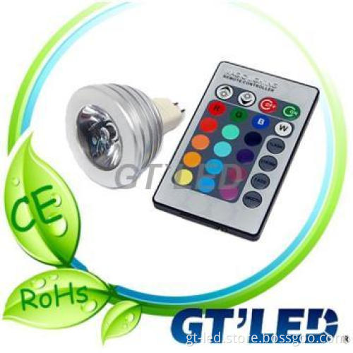 Provide 3W RGB LED Spotlight with Remote Controller